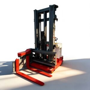 Three-way stand-on forklift